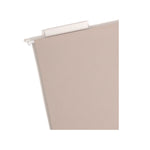 TUFF Extra Capacity Hanging File Folders with Easy Slide Tab, 2" Capacity, Letter, 1/3-Cut Tabs, Steel Gray, 18/Box