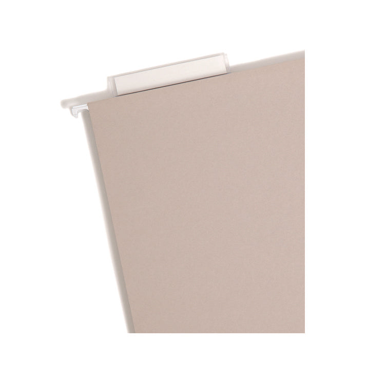 TUFF Extra Capacity Hanging File Folders with Easy Slide Tab, 2" Capacity, Letter, 1/3-Cut Tabs, Steel Gray, 18/Box