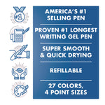 G2 Premium Gel Pen, Retractable, Extra-Fine 0.5 mm, Black Ink, Smoke/Black Barrel, 4/Pack
