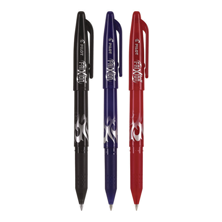 FriXion Ball Erasable Gel Pen, Stick, Fine 0.7 mm, Assorted Ink and Barrel Colors, 3/Pack