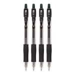 G2 Premium Gel Pen, Retractable, Extra-Fine 0.5 mm, Black Ink, Smoke/Black Barrel, 4/Pack