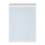 Docket Graph Pad, Quadrille Rule (4 sq/in), Green Cover, 70 White 8.5 x 11 Sheets