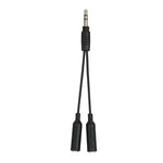 TuneShare 3.5 mm to 3.5 mm Audio Splitter, Black