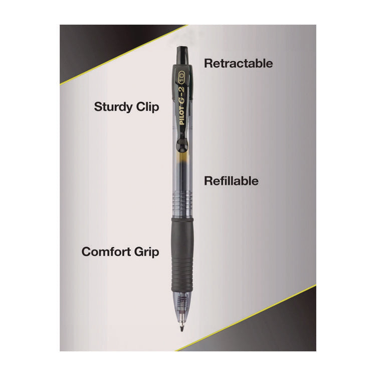 G2 Premium Gel Pen, Retractable, Extra-Fine 0.5 mm, Black Ink, Smoke/Black Barrel, 4/Pack