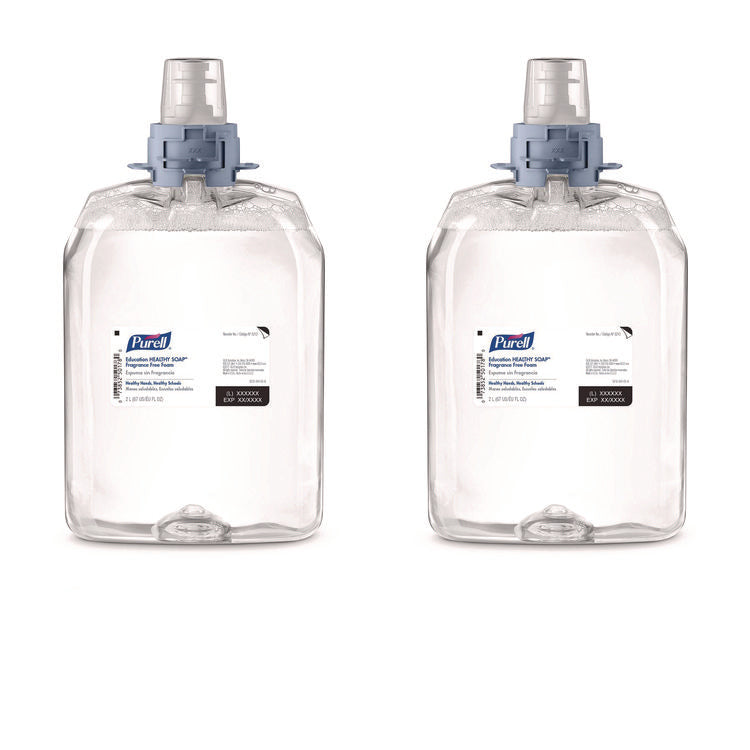 Education HEALTHY SOAP Fragrance Free Foam Refill, Unscented, 2,000 mL, 2/Carton