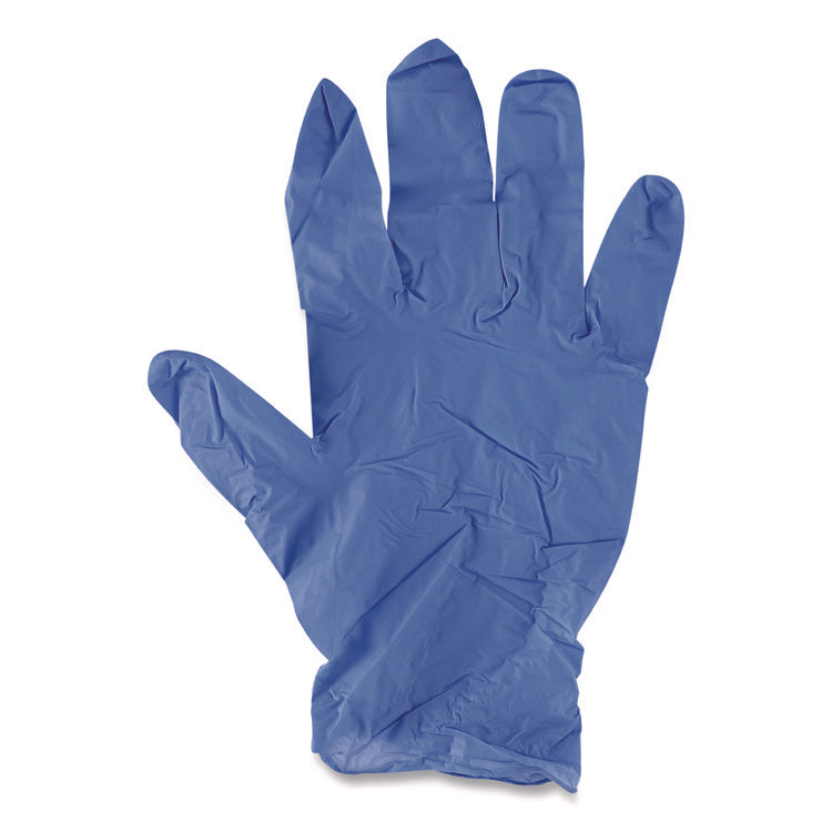 380 Series Disposable General-Purpose Nitrile Gloves, Powder-Free, Medium, 4 mil Thick, 15" Long, Blue, 100/Box