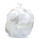 High-Density Waste Can Liners, 33 gal, 22 mic, 33" x 40", Natural, Roll, 25 Bags/Roll, 10 Rolls/Carton