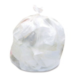 Low Density Can Liners, 30 gal, 0.5 mil, 30" x 36", Clear, Flat Pack, 250/Carton