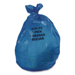 Healthcare Pre-Printed High-Density Can Liners, Soiled Linen, 45 gal, 18 mic, 40" x 48", Blue, Flat Pack, 200/Carton