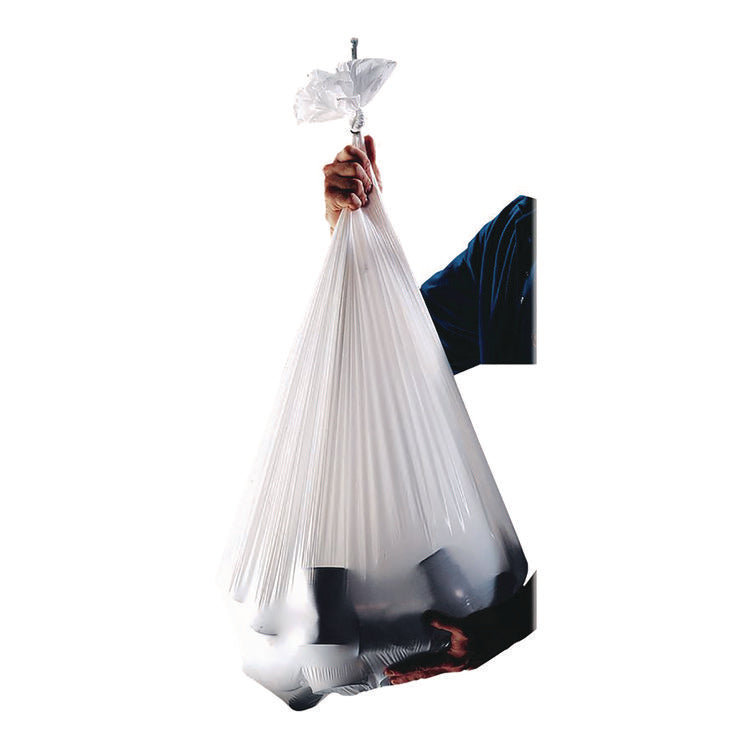 Linear Low-Density Can Liners, 16 gal, 0.7 mil, 24" x 32", Clear, Interleaved Roll, 500/Carton