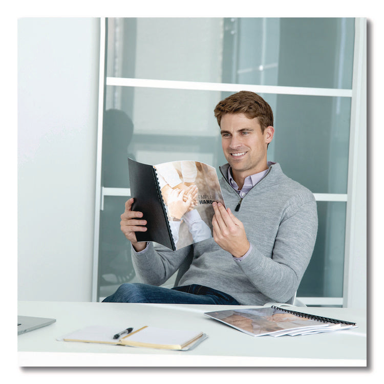 Plastic Comb Bindings, 1" Diameter, 200 Sheet Capacity, Black, 50/Pack