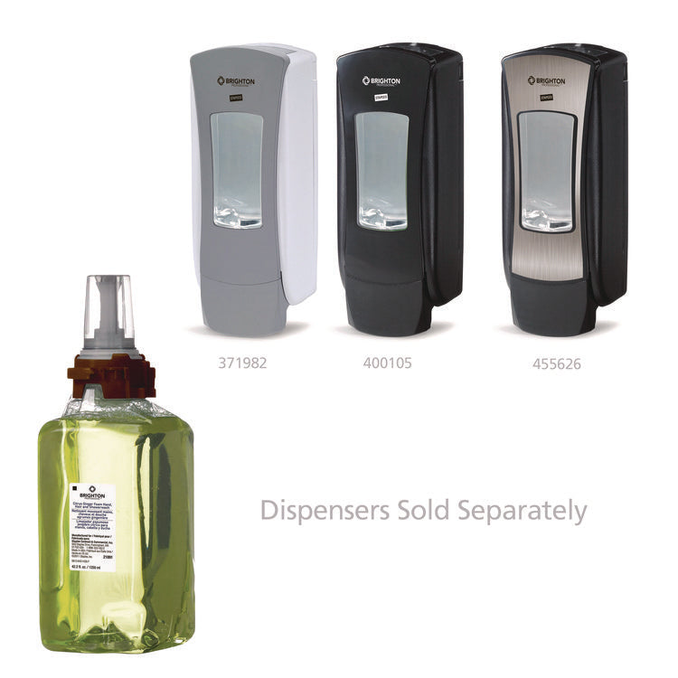 ADX Foaming Hand Soap Refills, Hand/Hair/Shower Wash, Citrus Ginger Scent, 1,250 mL, 3/Carton