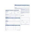 Employment Applications, One-Part (No Copies), 11 x 8.38, 50 Forms/Pad, 2 Pads/Pack