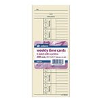 Time Cards for Acroprint, Amano and Lathem Time Clocks, Two Sides, 3.4" x 8.25", 200/Pack