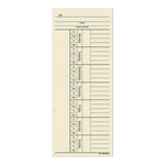 Time Cards for Acroprint, Amano and Lathem Time Clocks, Two Sides, 3.4" x 8.25", 200/Pack