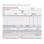 Bill of Lading - Short Form for Up to Ten Articles, Three-Part Carbonless, 8.5 x 6.94, 250 Forms Total