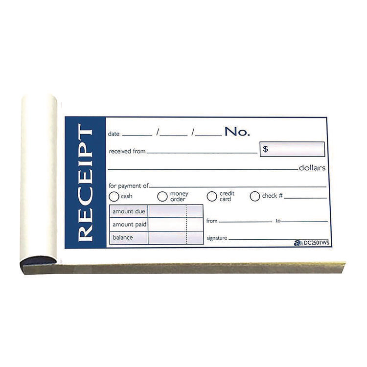 Write 'n Stick Receipt Book, Two-Part Carbonless, 4.88 x 2.75, 50 Forms Total