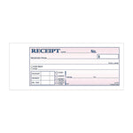 Money/Rent Receipt Book, Two-Part Carbonless, 6.69 x 2.75, 50 Receipts/Book, 5 Books/Pack