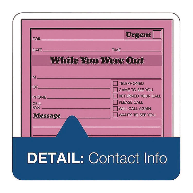 While You Were Out Memo Pad, One-Part (No Copies), 4.25 x 5.5, 50 Forms/Pad, 6 Pads/Pack