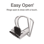Premier Easy Open Clearvue Locking Slant-D Ring Binder, 3 Rings, 1" Capacity, 11 X 8.5, White