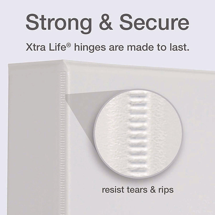 Premier Easy Open Clearvue Locking Slant-D Ring Binder, 3 Rings, 1" Capacity, 11 X 8.5, White