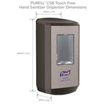 Cs8 Hand Sanitizer Dispenser, 1,200 Ml, 5.79 X 3.93 X 15.64, Graphite