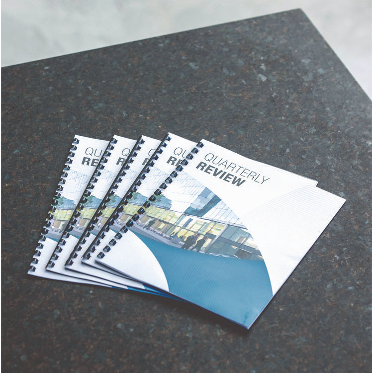 Plastic Comb Bindings, 1 1/2" Diameter, 340 Sheet Capacity, Black, 50/Pack