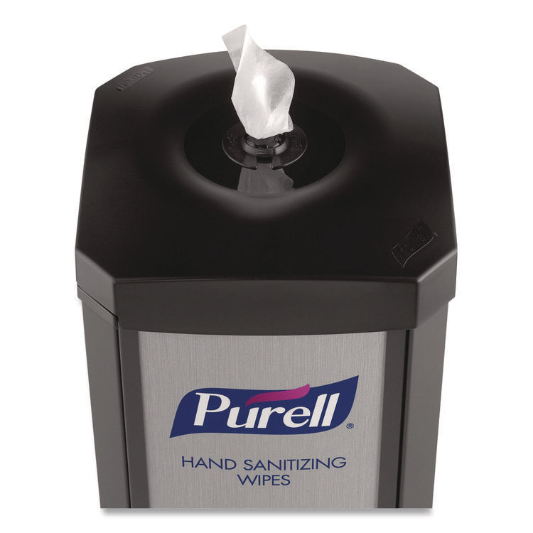 Ds360 High Capacity Hand Sanitizing Wipes Station, 17 X 17.25 X 44.25, Black/silver