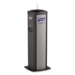 Ds360 High Capacity Hand Sanitizing Wipes Station, 17 X 17.25 X 44.25, Black/silver