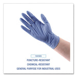 380 Series Disposable General-Purpose Nitrile Gloves, Powder-Free, Medium, 4 mil Thick, 15" Long, Blue, 100/Box
