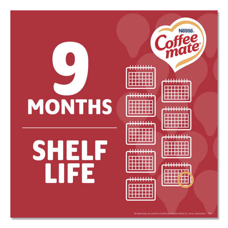 Liquid Coffee Creamer, Peppermint Mocha, 0.38 Oz Mini Cups, 50/box