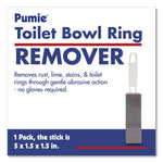 Toilet Bowl Ring Remover with Handle, 1.25 x 5, Gray, 6/Pack