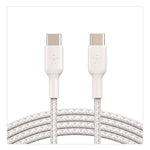 BOOST CHARGE Braided USB-C to USB-C Cable, 3.3 ft, White