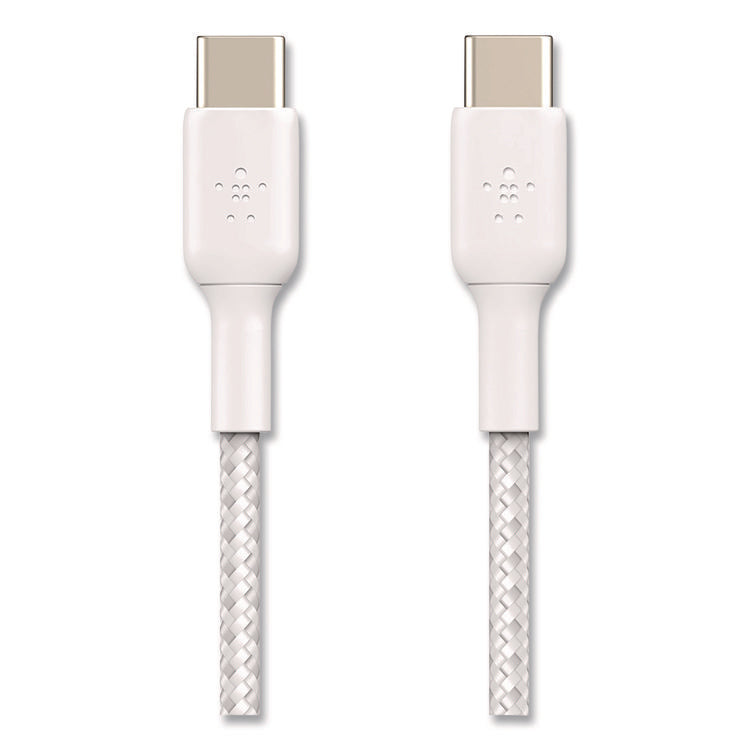 BOOST CHARGE Braided USB-C to USB-C Cable, 3.3 ft, White