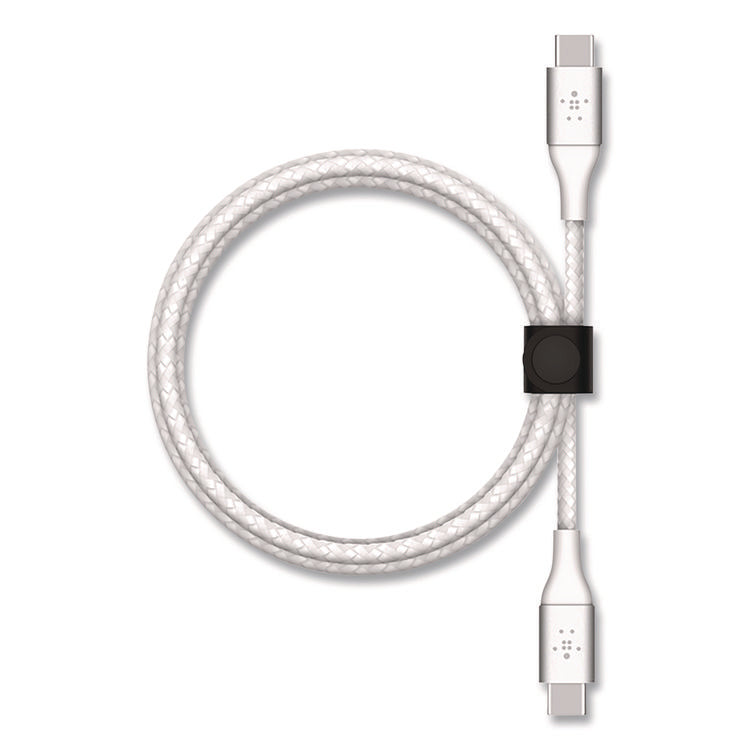 BOOST CHARGE Braided USB-C to USB-C Cable, 6.6 ft, White