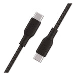 BOOST CHARGE Braided USB-C to USB-C Cable, 100 W Power Delivery, 6.6 ft, Black