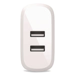 BOOST CHARGE Dual USB-A Wall Charger + Lightning to USB-A Cable, White
