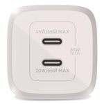 BOOST CHARGE Pro Dual USB-C GaN Wall Charger with PPS, White
