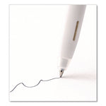 bLen Gel Pen, Medium 0.7 mm, Black; Blue Ink, White; Black Barrel, 6/Pack