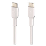 BOOST CHARGE USB-C to USB-C Cable, 3.3 ft, White, 2/Pack