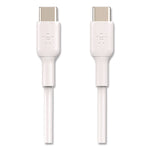 BOOST CHARGE USB-C to USB-C Cable, 3.3 ft, White, 2/Pack