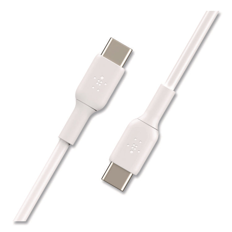 BOOST CHARGE USB-C to USB-C Cable, 3.3 ft, White, 2/Pack