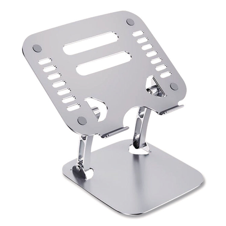 Adjustable Laptop Riser Stand, 10.62" x 9" x 1.5" to 5", Silver