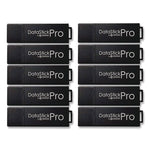 DataStick Pro USB 3.2 Type A Flash Drive, 64 GB, Black, 10/Pack