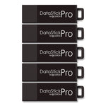 DataStick Pro USB 3.0 Type A Flash Drive, 128 GB, Black, 5/Pack