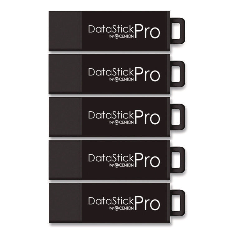 DataStick Pro USB 3.0 Type A Flash Drive, 128 GB, Black, 5/Pack