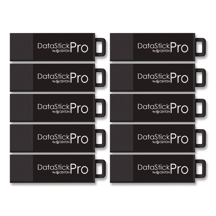 DataStick Pro USB 3.2 Type A Flash Drive, 128 GB, Black, 10/Pack