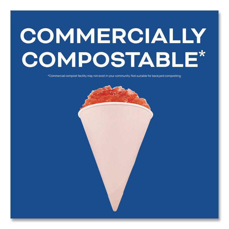Cone Water Cups, 4 oz, Paper, White, 200/Bag, 25 Bags/Carton