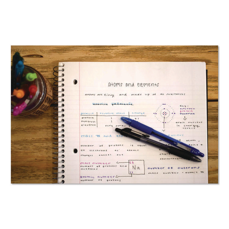 Z-Grip Ballpoint Pen, Retractable, Medium, 1 mm, Black Ink, Clear/Black Barrel, 96/Pack