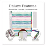 Deluxe Teacher's Academic Planner, Weekly/Monthly, Seven Class Period per Two-Page Spread, 11 x 8.5, Multicolor Rainbow Cover